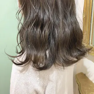 セミロング カラー 梅田美容室 山崎海波のヘアスタイル