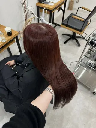 ロング カラー Manami /岡山 ブリーチ/縮毛矯正のヘアスタイル