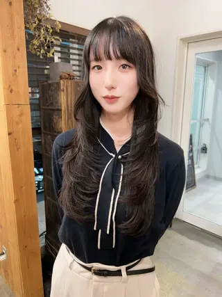 ロング 韓国レイヤー/ハイ トーン/優太のヘアスタイル