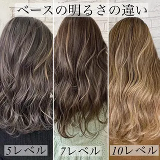 セミロング 🇺🇸ハイライト特 化美容師🇺🇸漆沢のヘアスタイル