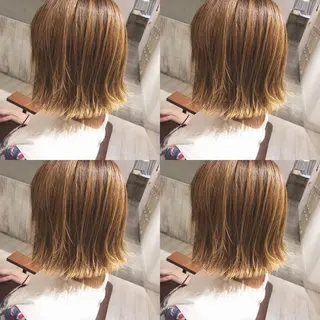 ショート ミルクティーベージュ 山本勝志のヘアスタイル