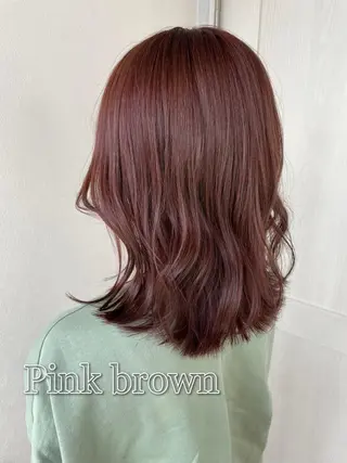 セミロング カラー 🫧ショート・レイヤ ー・縮毛矯正🫧のヘアスタイル