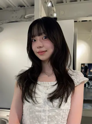 ロング カラー 透明感/レイヤー カット🎀マコのヘアスタイル