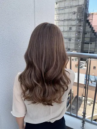 ロング カラー 新宿/透明感カラー/ 髪質改善/早野大空のヘアスタイル