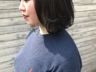 セミロング カラー パーマ ヘアアレンジ 藤井 菜緒のヘアスタイル