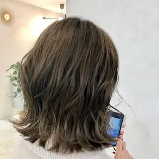 ミディアム カラー ヘアアレンジ 天野 涼のヘアスタイル