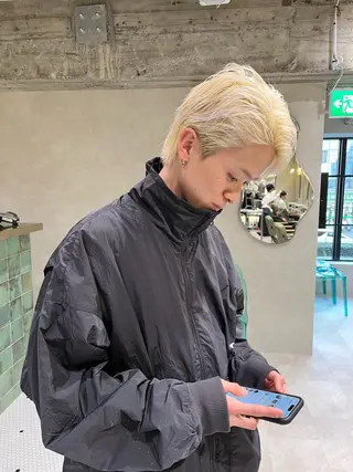 メンズ 海外girl🤎 透明感ベージュmaoのヘアスタイル