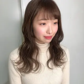 セミロング カラー ヘアアレンジ マツエク・マツパ Noah's　Ark所属・透明感カラー🫧ヘア セット🫧松本菜月の眉毛・アイブロウイメージ