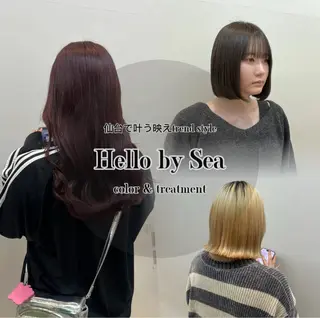 ロング カラー ひより🩷韓国ヘアー _髪質改善カラーのヘアスタイル