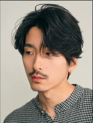 ミディアム パーマ メンズ 夏果⭐︎fifth 天神 海外風パーマのヘアスタイル