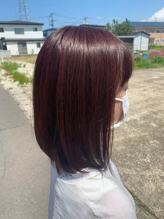 ミディアム カラー ストウ ナナエのヘアスタイル