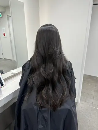 ロング カラー COALL nex the salon所属・透け感グレージュ ふうか　渋谷のヘアスタイル