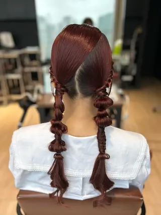 ロング カラー ヘアアレンジ 髙木美緒🌿 レイヤー/アレンジのヘアスタイル