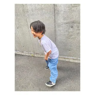 ミディアム パーマ メンズ 菊池大一 溝の口パーマのヘアスタイル