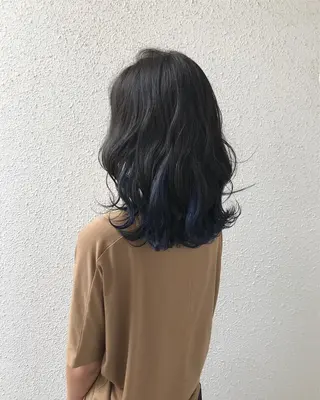 ミディアム カラー インナーカラー/天神 ブリーチ/吉田のヘアスタイル