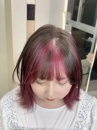 カラー GiseL さあや博多ハイトーンのヘアスタイル