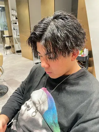 パーマ メンズ 無料ショートモデル 募集中❗️秋山ひらいのヘアスタイル