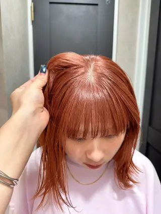 ショート 暖色／艶髪／ボブ／ ピンク🎀／MARIのヘアスタイル