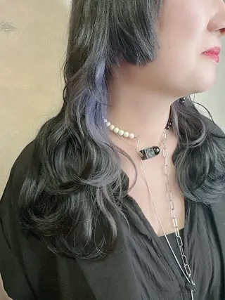 ロング 髪質改善デザインカラ ー/ヒロイケカズマサのヘアスタイル