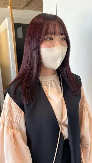 セミロング カラー classic 新横浜所属・大人girly🛋️ 🤍yukakoのヘアスタイル