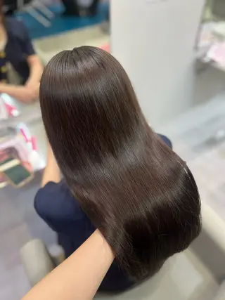 ロング カラー amane໒꒱うる艶 ブリーチ透明感カラーのヘアスタイル