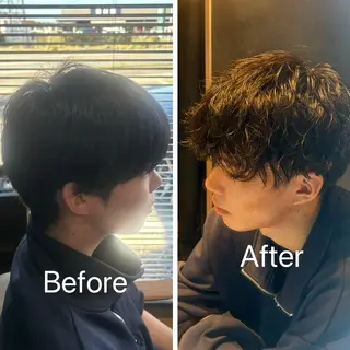 パーマ メンズ 10〜20代垢抜けメ ンズ特化/かのんのヘアスタイル