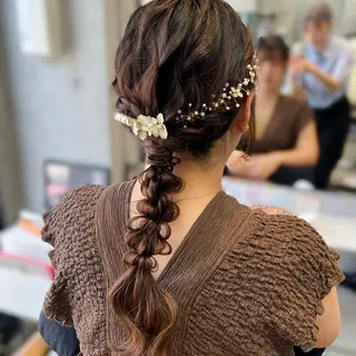 ヘアアレンジ カコ♡ ボブ ヘアアレンジのヘアスタイル