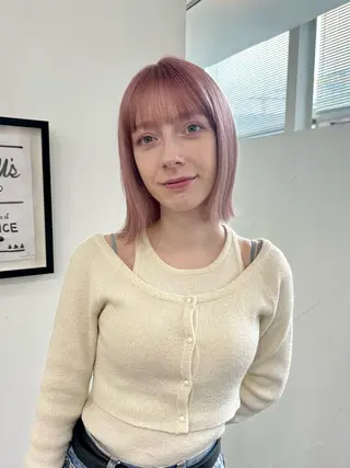 ミディアム カラー 磯　亜由香 🌷ブリーチのヘアスタイル