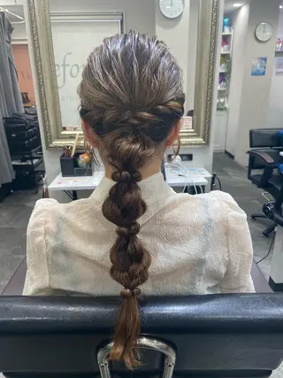 ロング ヘアアレンジ 籾木 美優のヘアスタイル