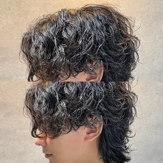 パーマ メンズ 渋谷サーフカール アメカジ美容師のヘアスタイル