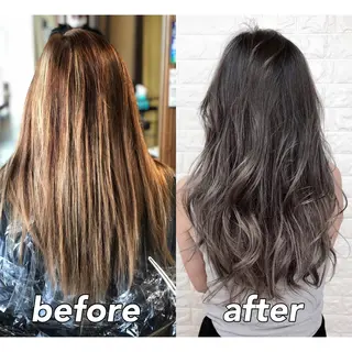 ロング カラー KIZU 髪質改善 オカルト怪談のヘアスタイル