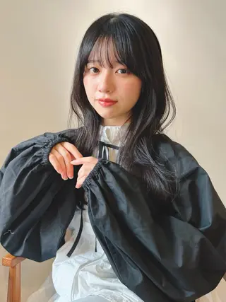 ロング カラー パーマ 🫧小顔×似合わせ× 透明感カラー🫧のヘアスタイル