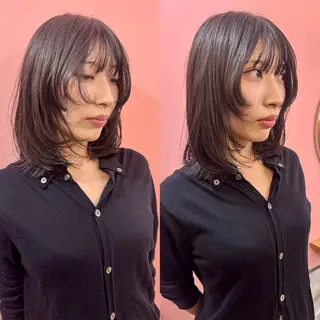 ミディアム 捺葵 @72tomi__のヘアスタイル