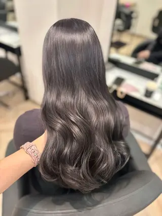 ロング カラー 𝒎𝒐𝒆🩰 名駅/ヘアメ/暖色♡のヘアスタイル
