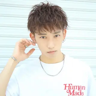 ショート パーマ ヘアアレンジ メンズ 【メンズヘアの匠】 タニ　心斎橋　アメ村のヘアスタイル