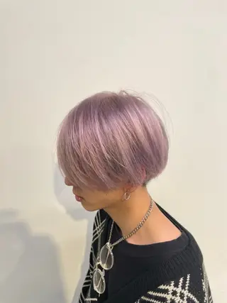 カラー ユイ☆ハイトーン ☆ブリーチデザインのヘアスタイル