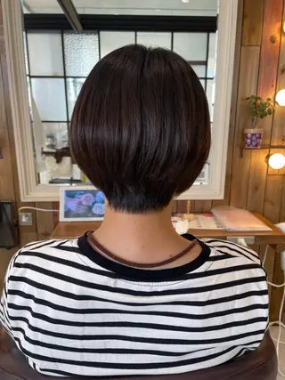 ショート ちぐさ/暖色/ ワンカラー🤍のヘアスタイル