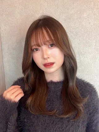 セミロング 🎀しゅな/韓国 レイヤー/透明感♡のヘアスタイル