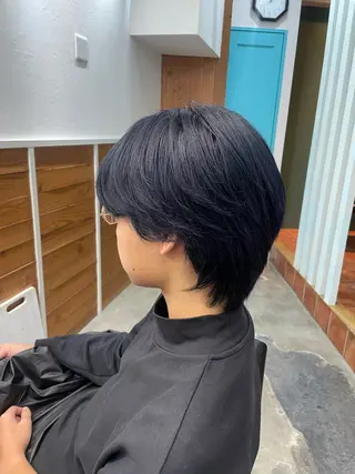 ミディアム カラー メンズ RIN／韓国ヘア レイヤーカットのヘアスタイル