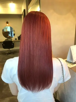 ロング 【髪質改善】 【酸性ストレート】のヘアスタイル