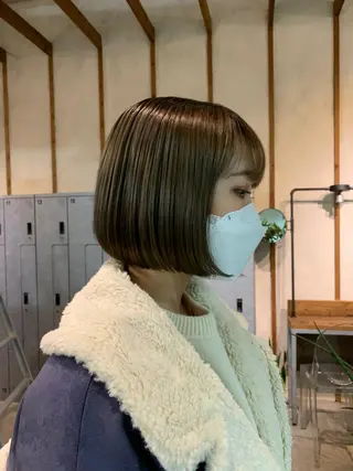 ショート ボブ/ベージュ/ パーマ🪿近森ゆいのヘアスタイル
