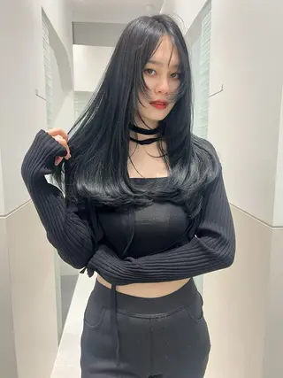 ロング 銀座/韓国/ワンホン 🤍艶髪🖤nahoのヘアスタイル