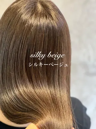 セミロング カラー 縮毛矯正　野口 恵のヘアスタイル