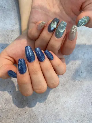 ロング ネイル Nail&Eye lashレクランのネイルデザイン