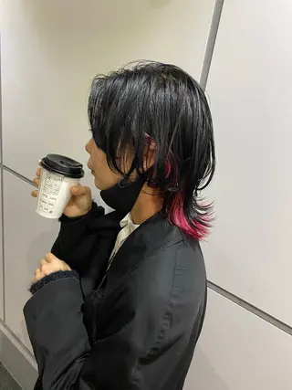 ミディアム カラー ヘアアレンジ ❣️韓国レイヤー ❣️渡部晃輝のヘアスタイル