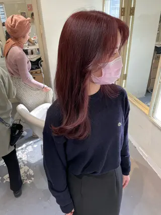 セミロング カラー ボブ/パーマ 古家 佑真のヘアスタイル