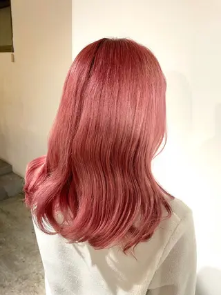 ミディアム カラー 暖色カラー🍒 ケアブリーチ/akiのヘアスタイル