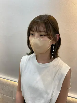ミディアム カラー Rinka/梅田/ 透け感カラー🤎のヘアスタイル