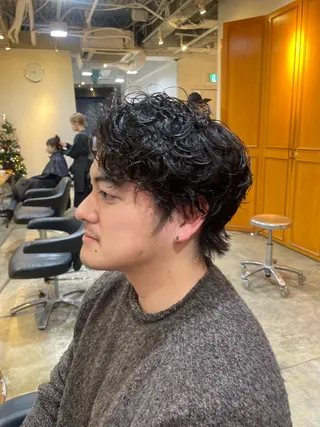 カラー パーマ メンズ RIN／韓国ヘア レイヤーカットのヘアスタイル