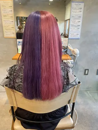 ロング カラー 笹川 桃歌のヘアスタイル